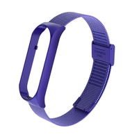 Bracelet de montre intelligente Bracelet de remplacement Bracelet de montre Ceinture Double boucle élastique Bracelet en métal en acier inoxydable Compatible avec Xiaomi Mi Band 5