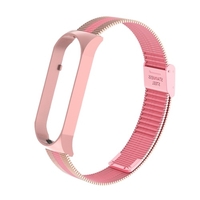 Bracelet de montre intelligente Bracelet de remplacement Bracelet de montre Ceinture Double boucle élastique Bracelet en métal en acier inoxydable Compatible avec Xiaomi Mi Band 5