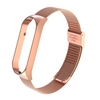 Bracelet de montre intelligente Bracelet de remplacement Bracelet de montre Ceinture Double boucle élastique Bracelet en métal en acier inoxydable Compatible avec Xiaomi Mi Band 5