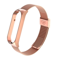 Bracelet de montre intelligente Bracelet de remplacement Bracelet de montre Ceinture Double boucle élastique Bracelet en métal en acier inoxydable Compatible avec Xiaomi Mi Band 5