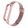Bracelet de montre intelligente Bracelet de remplacement Bracelet de montre Ceinture Double boucle élastique Bracelet en métal en acier inoxydable Compatible avec Xiaomi Mi Band 5