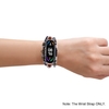 Bracelet de remplacement rétro pour bracelet en cuir Mi Band 6/6 NFC Compatible avec bracelet en cuir de remplacement Xiaomi Mi Band 5 Bracelet de perles en cuir