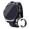 Bracelet de remplacement souple Bracelet de montre intelligent en cuir Ceinture de montre à dégagement rapide Bracelet de montre réglable et respirant Compatible avec la montre intelligente LOKMAT APPLLP Pro 26mm