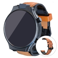 Bracelet de remplacement souple Bracelet de montre intelligent en cuir Ceinture de montre à dégagement rapide Bracelet de montre réglable et respirant Compatible avec la montre intelligente LOKMAT APPLLP Pro 26mm