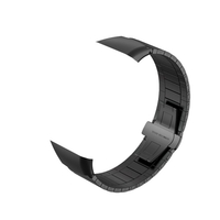 Bracelet en métal Bracelet de montre intelligente Bracelet de remplacement Bracelet sans espaces Ceinture de bracelet solide avec boucle papillon pour femmes Hommes Remplacement pour HONOR Band 6