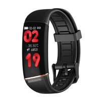 Bracelet intelligent pour hommes Femmes Thermomètre précis Fréquence cardiaque Surveillance de l