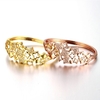 Bracelet jonc en laiton intégrée avec Zircon AAA creux trèfle à quatre feuilles avec une ouverture Golden & Golden Rose Fashional accessoires pour femmes