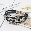 Bracelet noir de crâne de Punk de mode Bracelet de fantôme exagéré Charme bijoux cadeau