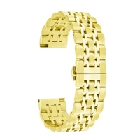 Bracelets de montre en acier inoxydable de 20 mm avec extrémité droite Bracelet de montre à dégagement rapide Bracelet de montre poli avec boucle papillon Compatible avec montre intelligente / traditionnelle de 20 mm