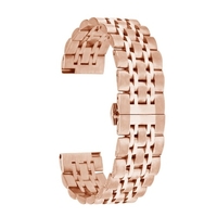 Bracelets de montre en acier inoxydable de 20 mm avec extrémité droite Bracelet de montre à dégagement rapide Bracelet de montre poli avec boucle papillon Compatible avec montre intelligente / traditionnelle de 20 mm