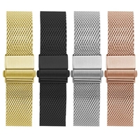 Bracelets de montre en acier inoxydable de 20 mm Bracelet en métal de remplacement de bracelet en maille à dégagement rapide avec boucle pliante Bracelet réglable Bracelet de montre compatible avec la montre intelligente / traditionnelle de 20 mm