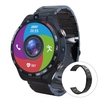 Bracelets de montre en acier inoxydable de 22 mm avec extrémité droite Bracelet de montre durable avec boucle pliante Compatible avec la montre intelligente LOKMAT APPLLP 4 et autre montre avec une largeur de bande de 22 mm
