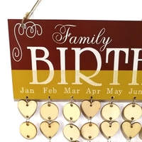 BRICOLAGE Bois Famille Amis Anniversaire Rappel Dates Spéciales Planificateur Conseil Calendrier En Bois Maison Suspendus Décor Cadeau Style 1