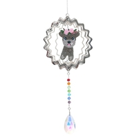 Bricolage diamant peinture carillon éolien motif animal perceuse diamant broderie Kit bricolage maison suspendus décoration