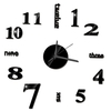 Bricolage horloge murale miroir sans cadre horloge murale grands autocollants muraux muets pour salon décorations pour la maison