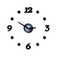 Bricolage horloge murale sans cadre muet Stickers muraux 40 diamètre Design moderne autocollant pour salon maison cuisine bureau chambre décorations cadeaux