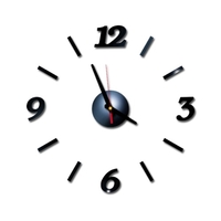 Bricolage horloge murale sans cadre muet Stickers muraux 40 diamètre Design moderne autocollant pour salon maison cuisine bureau chambre décorations cadeaux