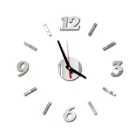 Bricolage horloge murale sans cadre muet Stickers muraux 40 diamètre Design moderne autocollant pour salon maison cuisine bureau chambre décorations cadeaux