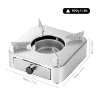 Brûleur à alcool avec tiroir push-pull pour barbecue en plein air,  randonnée,  camping,  randonnée