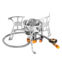 Brûleur fendu pliable de cuisinière extérieure de gaz de camping de poêle à gaz de camping de coupe-vent portatif
