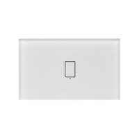 Broadlink BestCon TC2S-UK / EU Gang Interrupteur mural intelligent APP Télécommande Panneau en verre Commande tactile Commutateurs sans fil Via Rm4 Pro Compatible avec Alexa Google Home pour la commande vocale