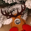 Broche Insigne Rougeoyant Cloche Père Noël,  Bonhomme De Neige,  Wapiti,  Poupée D