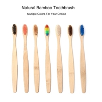 Brosse à dents écologique biodégradable en poils doux en bambou naturel pour hommes et femmes