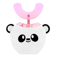 Brosse à dents électrique pour enfants Nettoyant buccal à 360 degrés en forme de U avec minuterie intelligente automatique Blanchiment à la lumière froide pour les enfants de 3 à 7 ans