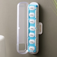 Brosse de nettoyage de toilette jetable avec 7 recharges pour cuvette de toilette tête de brosse détachable murale recharges de baguette de toilette frais pour fournitures de nettoyage de récureur de salle de bain