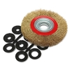 Brosse de roue de fil de 6 pouces en acier inoxydable pour meuleuse d