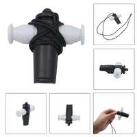 Brésil Musique latine Samba Whistle Tri-Tone Plastique Blanc / Noir Couleur Musical Instrument Cadeau
