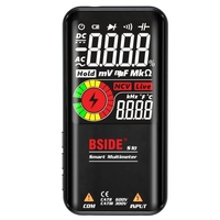 BSIDE S10 Multimètre intelligent 9999 comptes Affichage LCD numérique Voltmètre AC / DC Ohmmètre Résistance de test Capacité de fréquence Continuité de la diode NCV Live Line avec Flash Light Data Hold