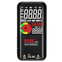 BSIDE S11 Multimètre intelligent 9999 comptes Affichage LCD numérique Compteur universel rechargeable Voltmètre AC / DC Ohmmètre Résistance de test Capacité de fréquence Continuité de la diode NCV Live Line avec Flash Light Data Hold