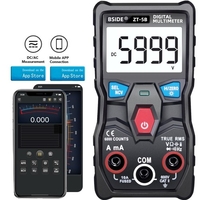 BSIDE ZT-5B 6000 comptes Test NCV haute précision Multimètre numérique intelligent avec fonction BT Testeur universel True RMS Mesure de tension CC / CA Résistance de courant CC / CA Capacité de fréquence Diode de fréquence et lampe de poche de con