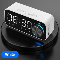 BT 5.0 haut-parleur LED affichage lampe de nuit 3 niveaux de luminosité réglables doubles alarmes bouton de contrôle du volume TF carte jouer