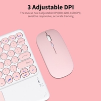 BT Clavier Souris Combo BT3.0 Clavier Rechargeable Sans Fil Ensemble De Souris Ergonomique Conception Mince Prise En Charge Android iOS Windows Jaune