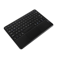 BT3.0 Clavier sans fil 78 touches Clavier rechargeable Conception mince Touches de raccourci multifonctions Prise en charge Android iOS Windows Noir
