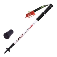 Bâton de marche anti-choc 3 sections télescopique réglable Trekking bâton de randonnée canne extérieure ultra-légère