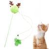 Bâton interactif de chat avec baguette de plumes de cloches de boules
