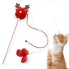 Bâton interactif de chat avec baguette de plumes de cloches de boules