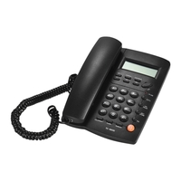Bureau Téléphone filaire avec affichage LCD Caller ID Volume réglable Calculatrice réveil pour maison Maison Call Center Office Company Hôtel