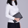Business Portfolio Portable Padfolio Dossier document Case Organizer A5 en cuir PU avec support de carte de visite Mémo Notes