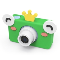 C1 Kids Selfie Camera Caméras vidéo numériques 32MP pour enfants Écran IPS de 2 pouces avec étui de protection pour dessin animé de reconnaissance faciale 32G TF Card Gifts for Girls Boys