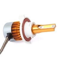 C6 Universal Automobile Phare Or Modifié Lampe Kit Voiture LED Conversion COB Ampoules Lampes Lumière Blanche 6500K