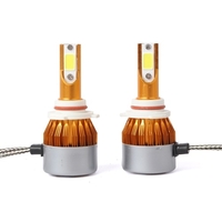 C6 Universal Automobile Phare Or Modifié Lampe Kit Voiture LED Conversion COB Ampoules Lampes Lumière Blanche 6500K
