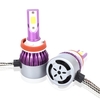 C6 Universal Car LED Phare Violet Auto Modifié Lampe de Conversion Kit COB Ampoules Lampes Lumière Blanche 6500K