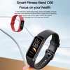 C60 Bracelet de température corporelle Montre Bracelet de sport intelligent 3ATM Étanche Fréquence cardiaque Pression artérielle Oxygène Surveillance de la température corporelle Exercice Step Sports Bracelet intelligent Contrôle de la caméra