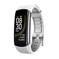 C6T Température du corps Bracelet Montre Smart Sports Bracelet IP67 Informations Pousser Sommeil Étape D