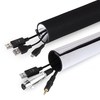 Cable Concealer Gestion Manchon Fil Organisateur pour TV Ordinateur Réfrigérateur Néoprène Cordon Couverture Câble Hider Protecteur Crochet & Boucle Conception Réversible DIY 203 cm