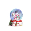 Cadeau de Noël Pingouin Boule de Cristal Boîte à Musique avec Éclairage Coloré Décoration Ornement Résine Artisanat Boîte à Musique bonhomme de neige boule de cristal